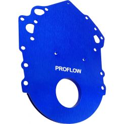 Proflow Timing Cover, 1-Piece, Billet Aluminium Anodised Blue, Ford,