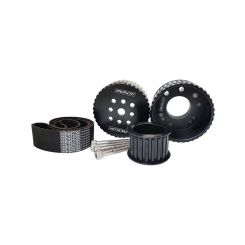 Proflow Pulley Kit, Billet, Black Gilmer Drive, belt SB Chevrole