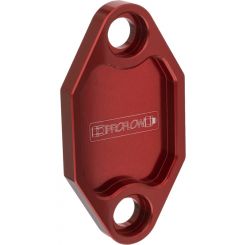 Proflow Fuel Pump Block-Off Plate, Aluminium, Red Anodised, Holden