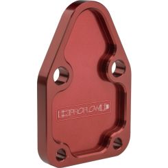 Proflow Fuel Pump Block-Off Plate, Aluminium, Red Anodised, SB Che
