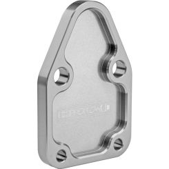 Proflow Fuel Pump Block-Off Plate, Aluminium, Silver Anodised, SB