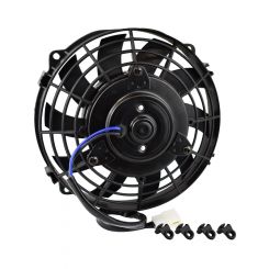 Proflow Electric Fan, Cooling Curved Black Single, 7 in. Diameter, R