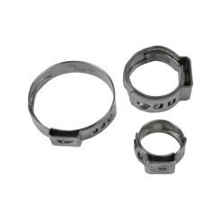 Proflow Crimp Hose Clamp, Stainless Steel 10-12mm Qty 10