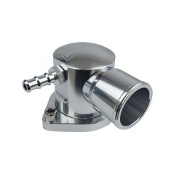 Proflow Water Neck, Billet Aluminium, Silver Anodised, 90 Degree,