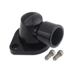 Proflow Water Neck, Billet Aluminium, Black Anodised, 90 Degree,