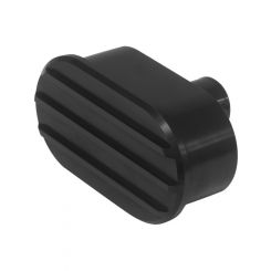 Proflow Valve Cover Breather, Push-In, Oval, Aluminium, Black, Fin