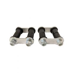 Proflow Leaf Shackle Kit, Rubber Bushings, 2.1/4in., zinc