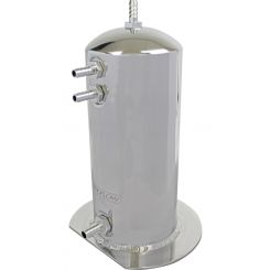 Proflow Fuel Surge Tank Aluminium, 254mm x 108mm Round 2.5L, Barb & AN