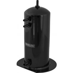 Proflow Fuel Surge Tank Aluminium, 254mm x 108mm Round2.5L, Barb & A