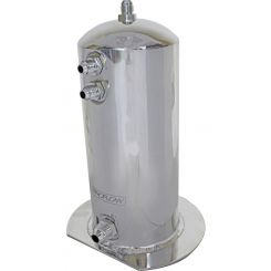 Proflow Fuel Surge Tank Aluminium, 254mm x 108mm Round 2.5L, AN Fittin