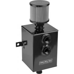 Proflow Oil Breather 2 Lt Tank, Catch Can, Square Aluminium, Black,
