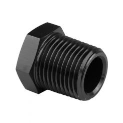 Proflow Fitting Aluminium Hex Head Plug 1/8in. NPT, Black