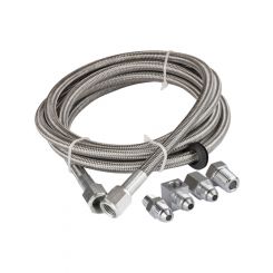Proflow Oil / Fuel Gauge Stainless Braided Tubing Kit 6ft, Fuel And