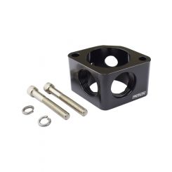 Proflow Water Neck Spacer 2, Billet Aluminium, Black, 2 x AN16