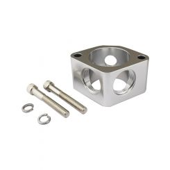 Proflow Water Neck Spacer 2, Billet Aluminium, Silver, 2 x AN16