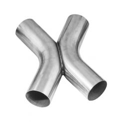 Proflow Exhaust X Pipe, Universal, Stainless Steel, Natural, Alumini