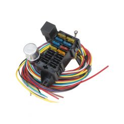 Proflow Wiring Harness, 8-Circuit, Dash Ignition, Fuse Block, Spade Fu
