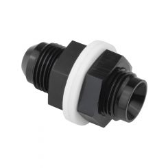 Proflow Fitting, Fuel Cell Male bulkhead -08AN, Black