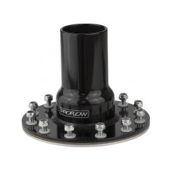 Proflow Fuel Filler Neck Aluminium Black, Straight 2 in. Diameter