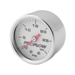 Proflow Fuel Pressure Gauge 0-30PSI Stainless / White Face 40mm