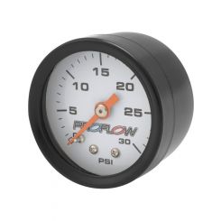 Proflow Fuel Pressure Gauge 0-30PSI Black / White Face 40mm