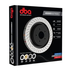 DBA 4000 Cross-Drilled Slotted Disc Brake Rotor (Single) 380mm