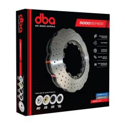 DBA Disc Brake Rotor Ring Cross-Drilled & Dimpled Wave 5000 Series (Single) 370mm