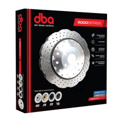DBA 5000 Wave Silver Disc Brake Rotor (Single) Silver 370mm