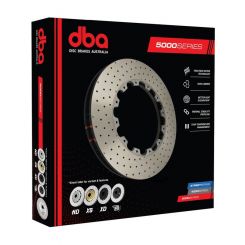 DBA Disc Brake Rotor Ring Cross-Drilled & Dimpled 5000 Series (Single) 390mm