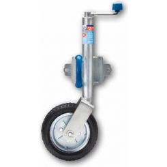 ARK 10" Jockey Wheel Pneumatic Wheel with Swivel Bolt On Weld On Clamp