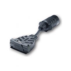 ARK Trailer Adaptor 7 Pin Large Rnd Socket Car To 7 Pin Flat Tyler Plug Blister