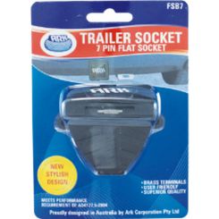 ARK 7 Pin Flat Trailer Socket Plastic Common All States Blister Pack