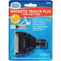 ARK 7 Pin Flat Trailer Plug Plastic Incl Magnet Common All States Pack