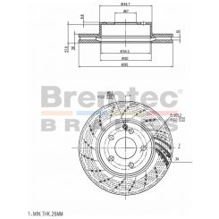 Bremtec Euro-Line Disc Brake Rotor (Pair) 295mm
