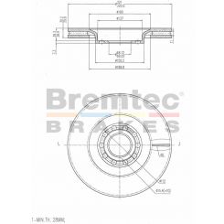 Bremtec Euro-Line Disc Brake Rotor (Pair) 320mm