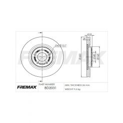Fremax Brake Rotor (Single) Front