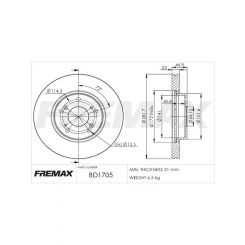 Fremax Brake Rotor (Pair) Front