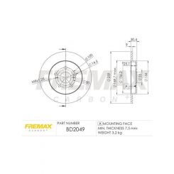 Fremax Brake Rotor (Pair) Rear