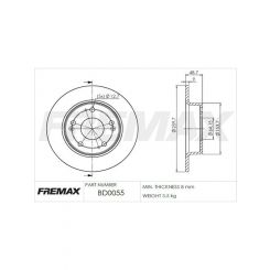 Fremax Brake Rotor (Pair) Rear