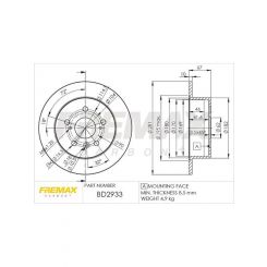 Fremax Brake Rotor (Pair) Rear