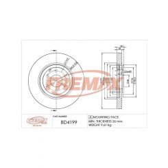 Fremax Brake Rotor (Single) Front