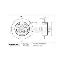 Fremax Brake Rotor (Pair) Rear