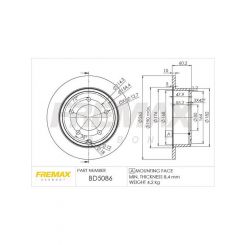Fremax Brake Rotor (Pair) Rear