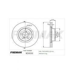 Fremax Brake Rotor (Pair) Front