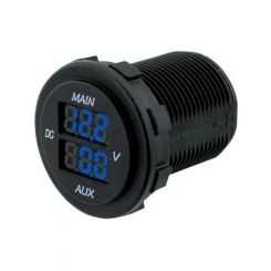 Hulk 4x4 Dual Voltmeter 5-30V Blue LED 29mm Diameter