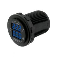 Hulk 4x4 Voltmeter & Ammeter 5-30V & 0-10A Range Blue LED 29mm Dia