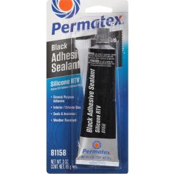 Permatex Sealant Black Silicone Adhesive Sealant Silicone 3.00 oz Tube