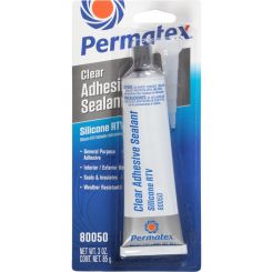 Permatex Sealant - Clear RTV - Silicone - 3.00 oz Tube - Each