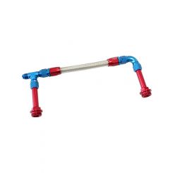 Aeroflow Carburettor Dual Inlet Rail -6An Blue