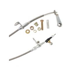 Aeroflow Kickdown Cable w/ Cover & Chrome Ends For Ford AOD Trans